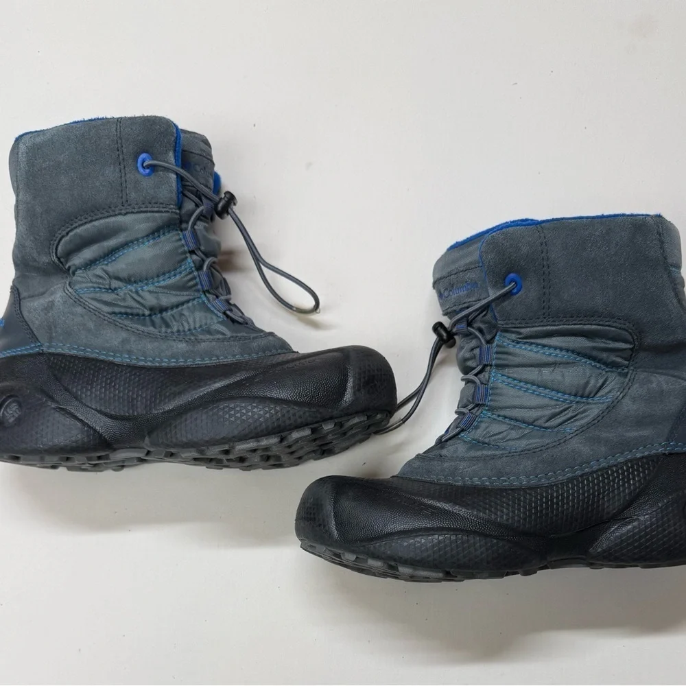Columbia Kids' Gray and Blue Snow Boots
